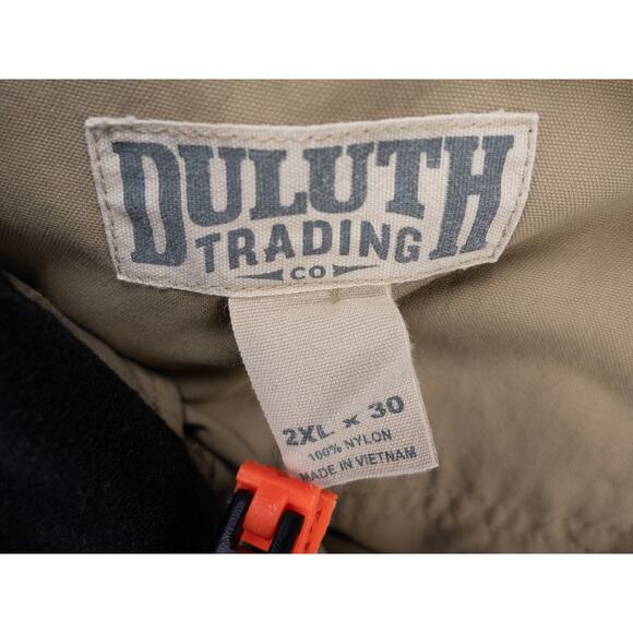 Duluth Trading Pants Mens 2XL x 30 Khaki Dry On The Fly Cargo Belted Outdoor - Picture 2 of 15
